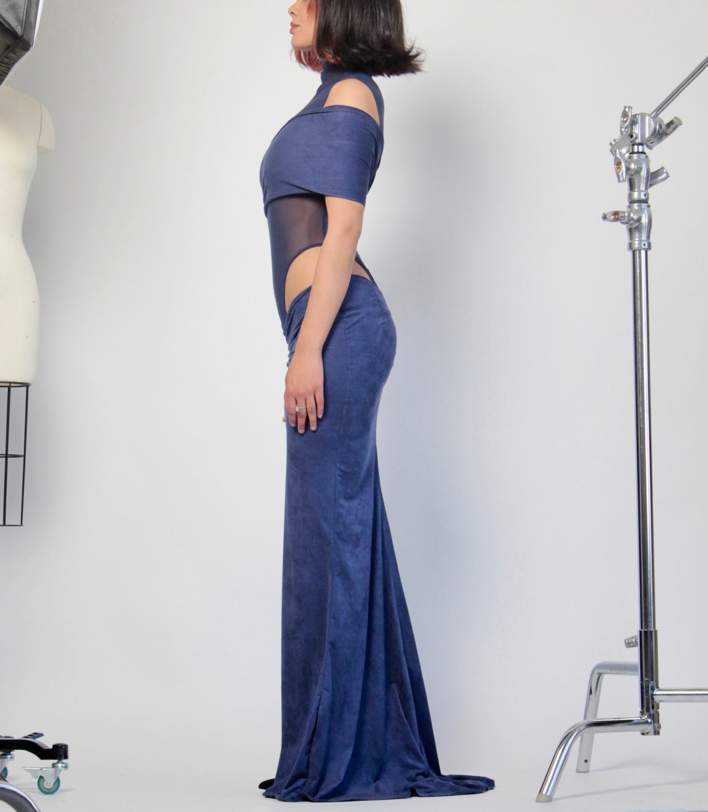 Blue Mesh gown